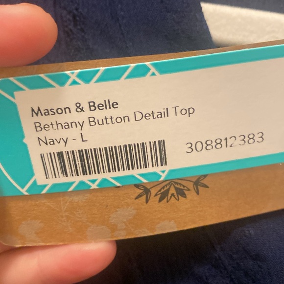 Mason & Belle Bethany Button Detail Top - Picture 4 of 4